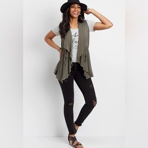 Altar’d State Open Front Boho Vest Size Small